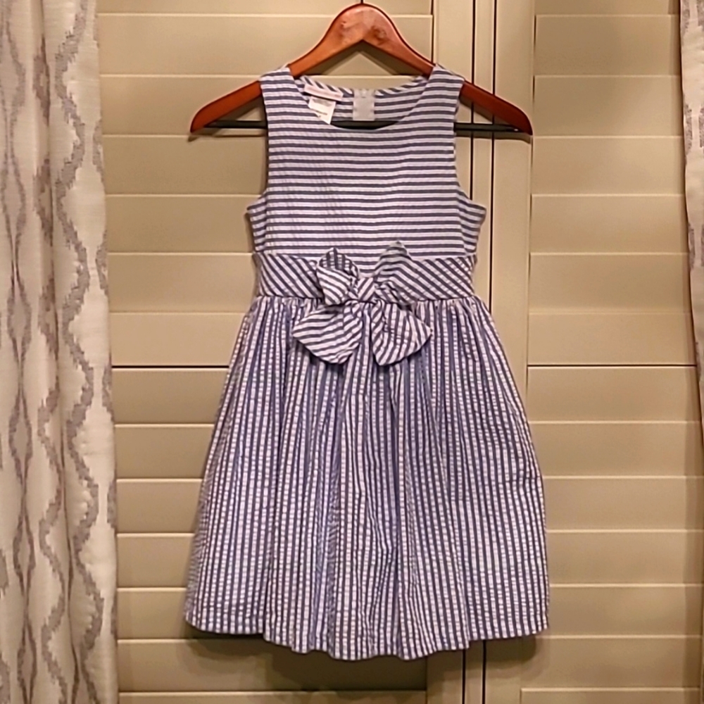 Bonnie jean seersucker dress girl size 10